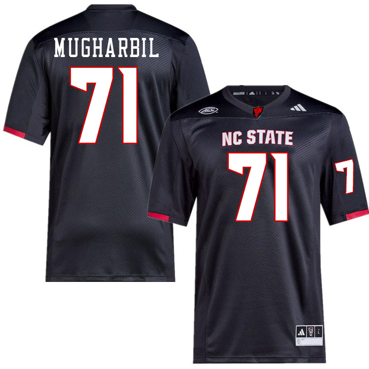 Men #71 Yousef Mugharbil NC State Wolfpack College Football Jerseys Stitched-Black